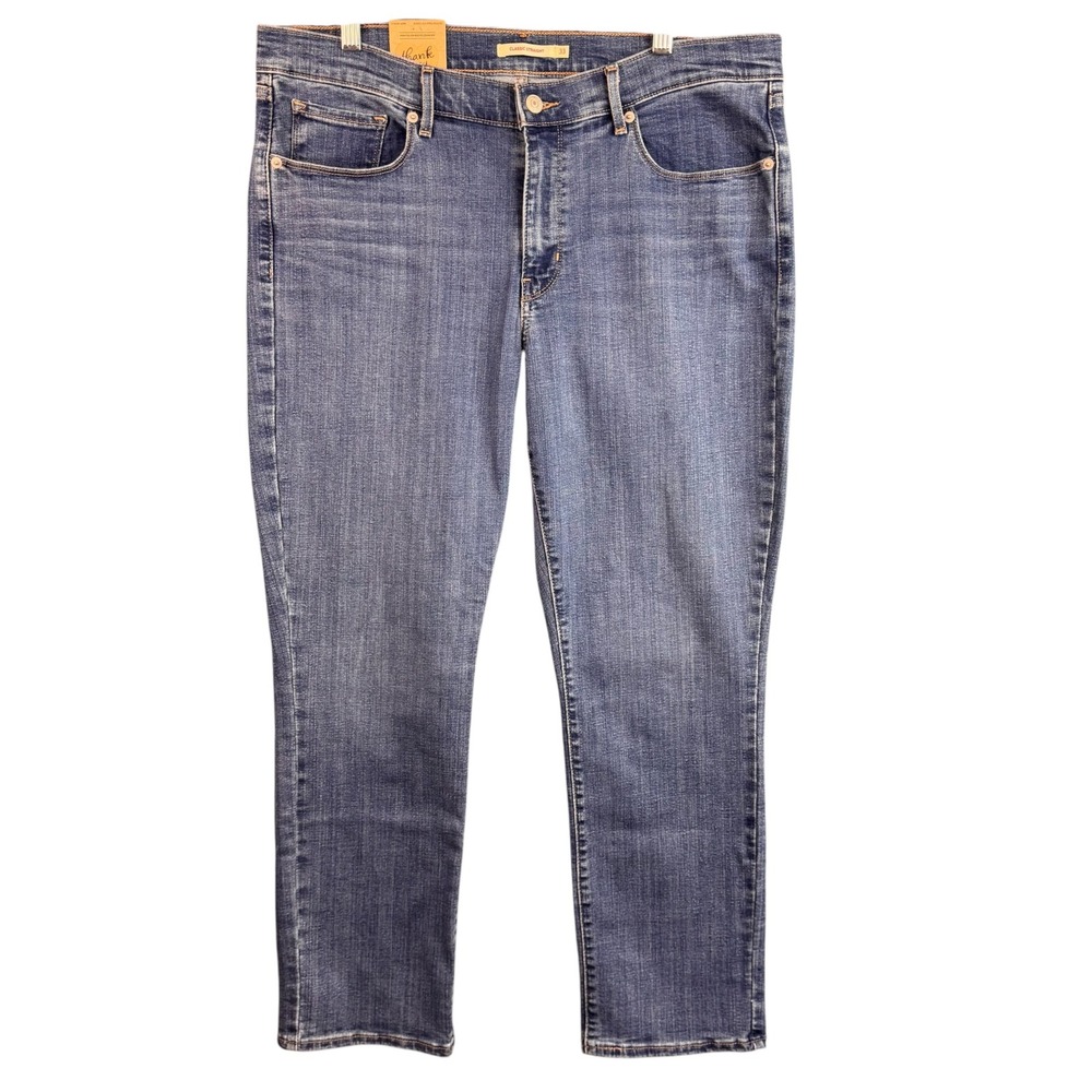Levis Classic Straight Jeans Womens 16 Short W33 L28 Blue Denim 39250-0082
